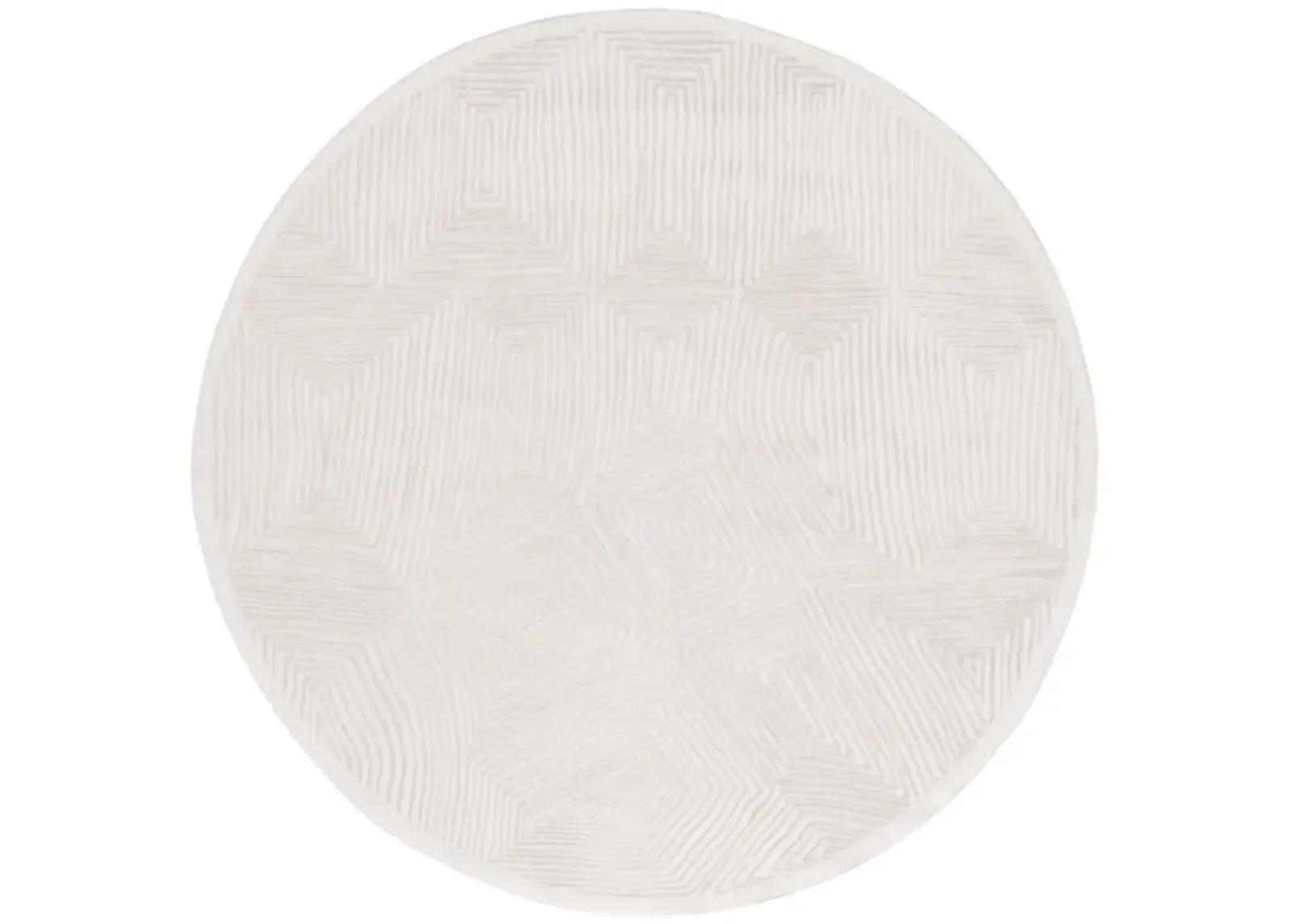 PRESTIGE 120 IVORY  6'-7' x 6'-7' Round Round Rug