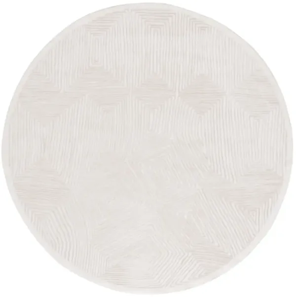 PRESTIGE 120 IVORY  6'-7' x 6'-7' Round Round Rug