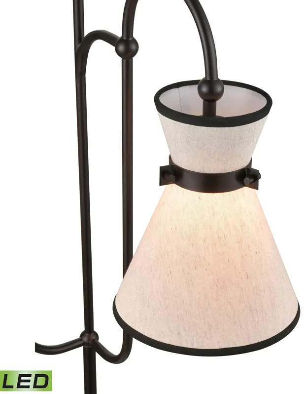 Emsworth 63'' High 2-Light Floor Lamp - Matte Black - Includes LED Bulbs