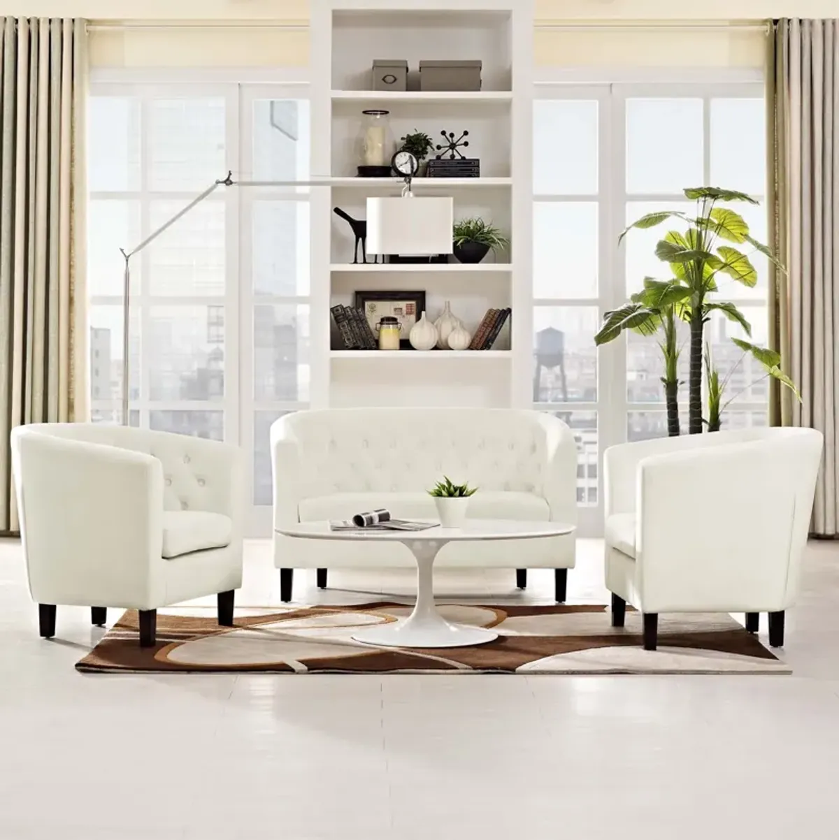 Prospect 3 Piece Performance Velvet Loveseat and Armchair Set