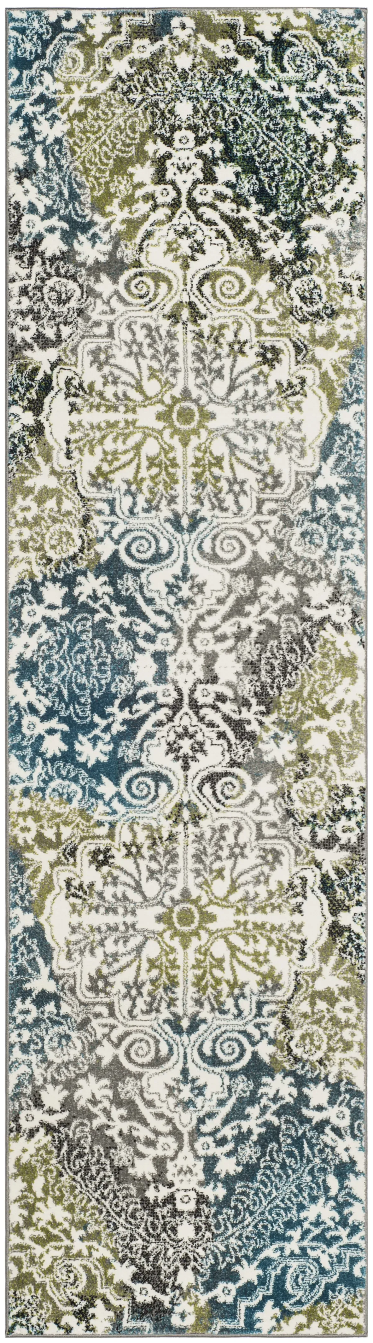 WATER COLOR 669 IVORY  2'-3' x 18' Runner Rug