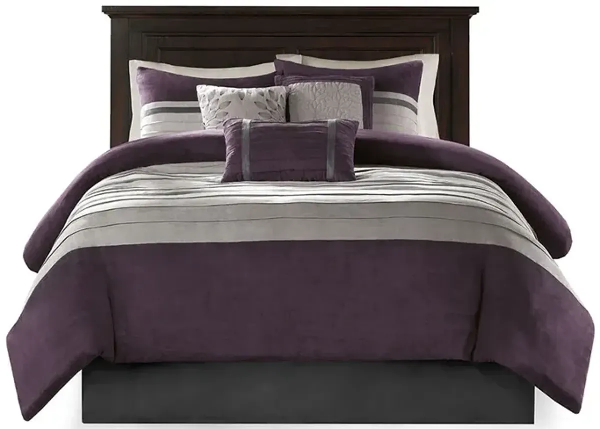 Madison Park Palmer Purple 7 Piece Comforter Set