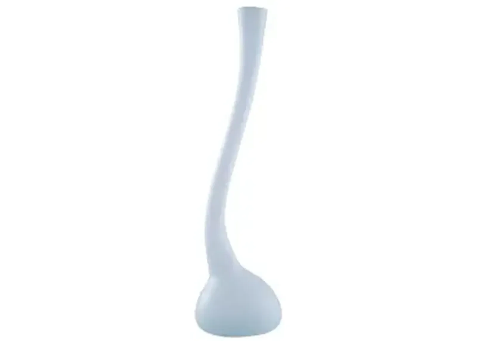 frosted corkscrew vase, lg