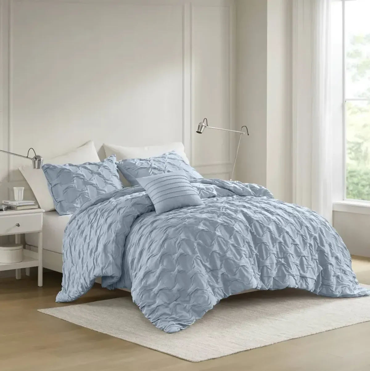 Diamond Pucker Woven Comforter Set