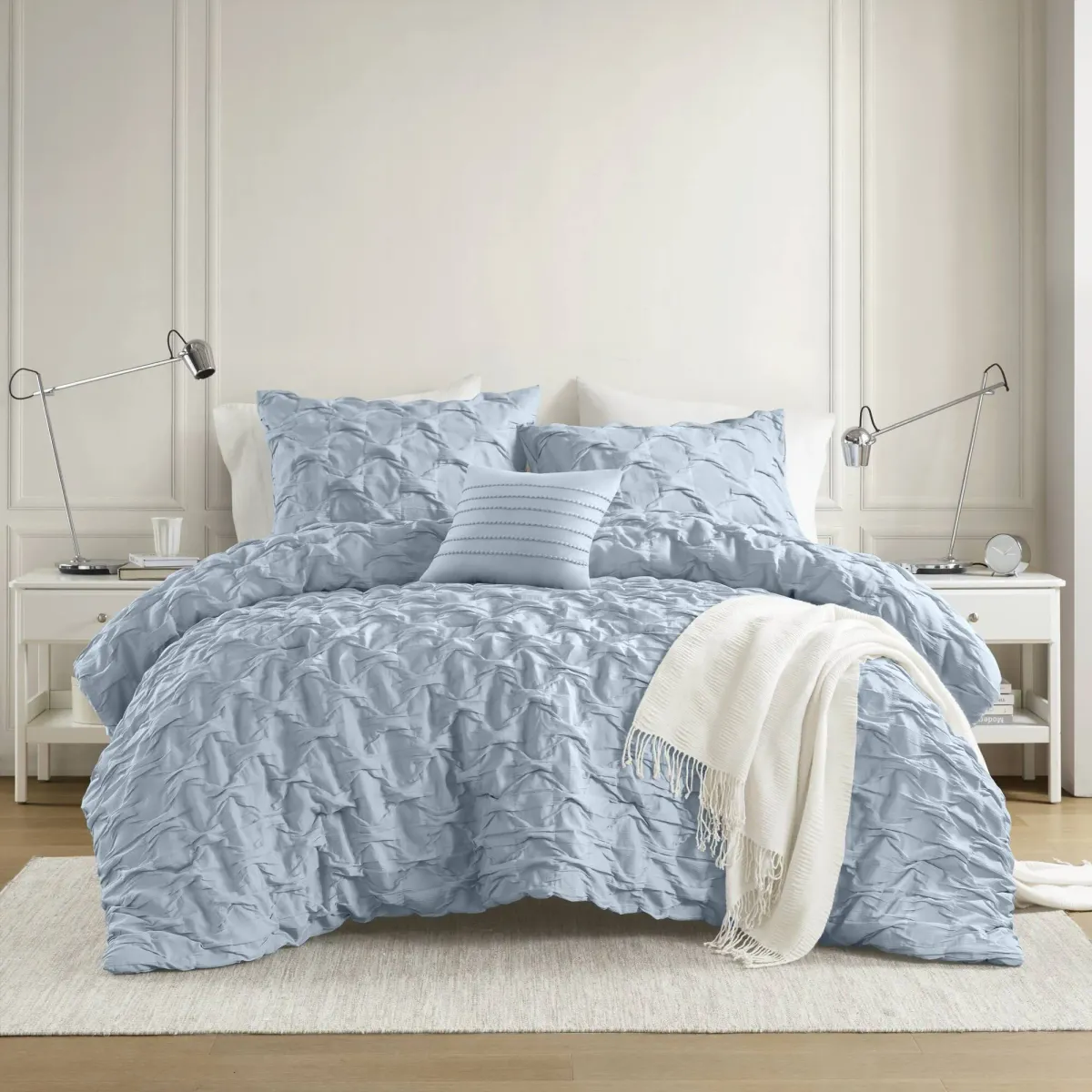 Diamond Pucker Woven Comforter Set