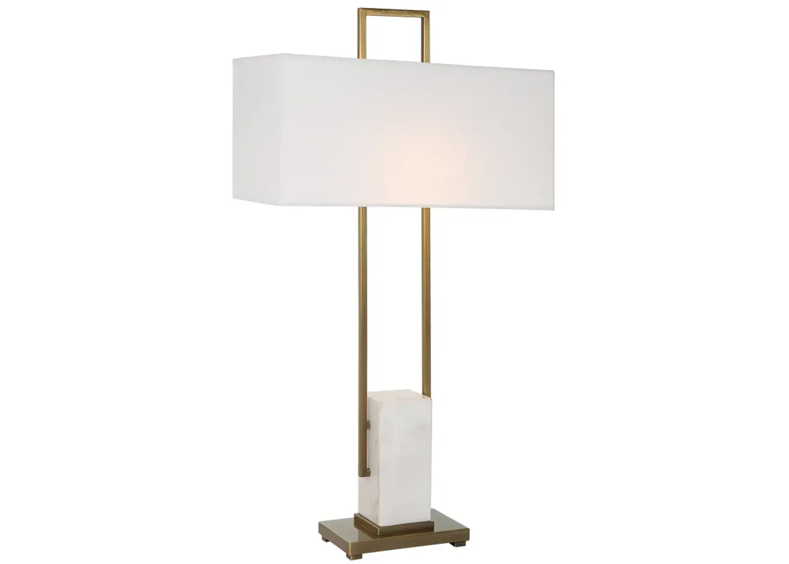 Column White Marble Table Lamp