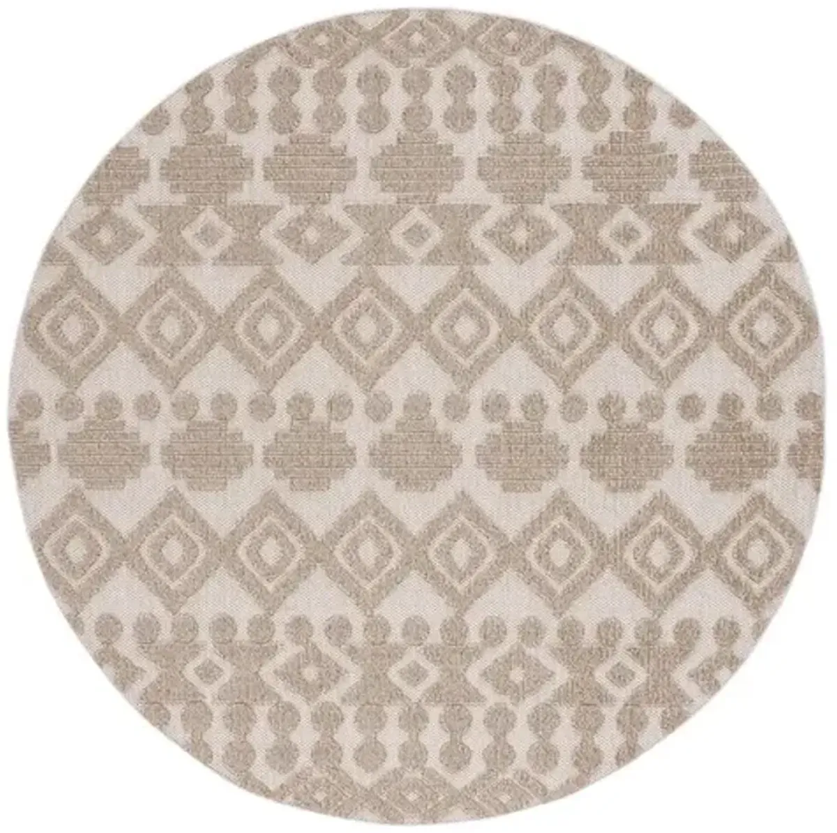 GLOBAL 214 Brown  6'-7' X 6'-7' Round Round Rug