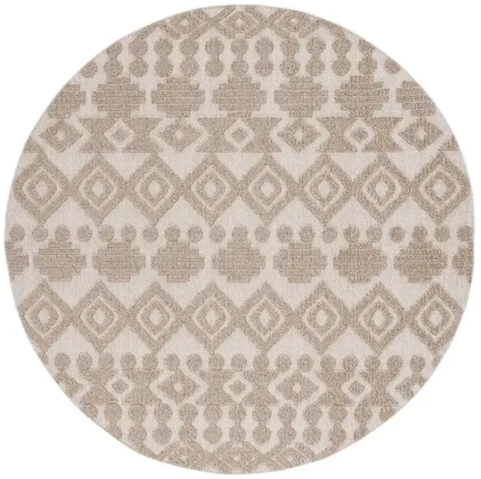 GLOBAL 214 Brown  6'-7' X 6'-7' Round Round Rug