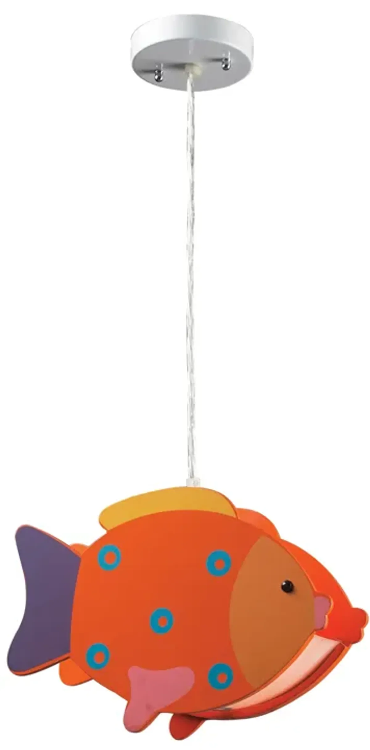 Novelty 1-Light Mini Pendant with Orange Fish Motif