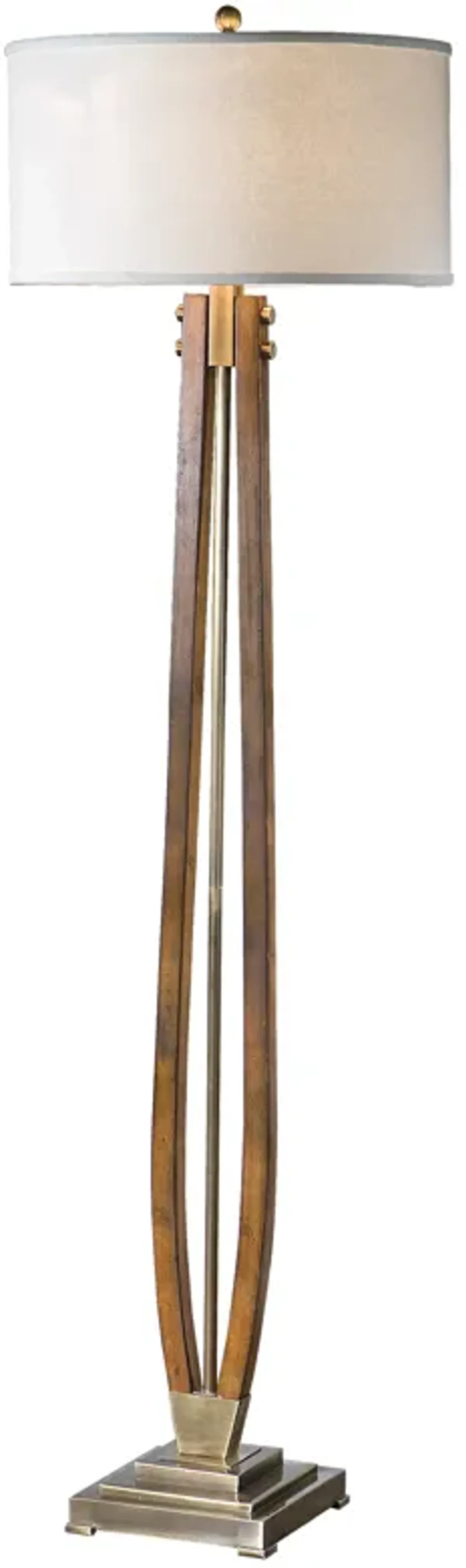 Boydton Burnished Wood Floor Lamp