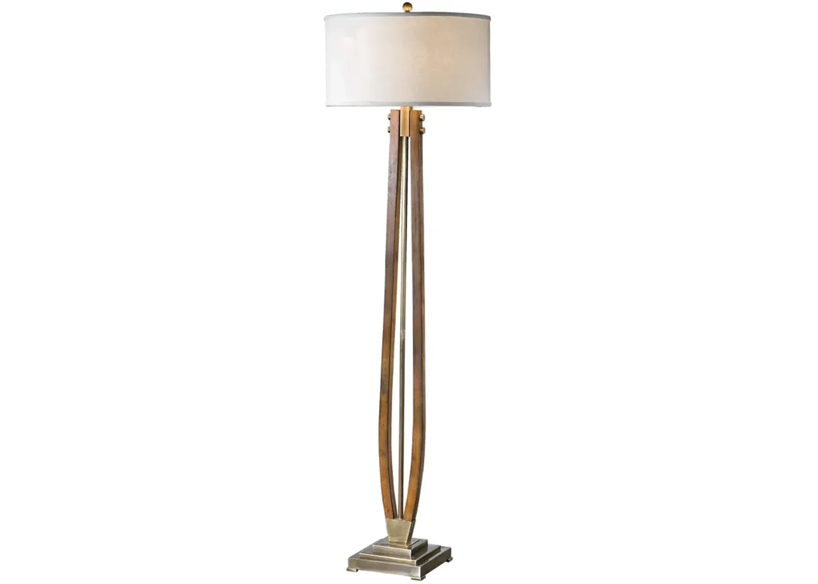 Boydton Burnished Wood Floor Lamp