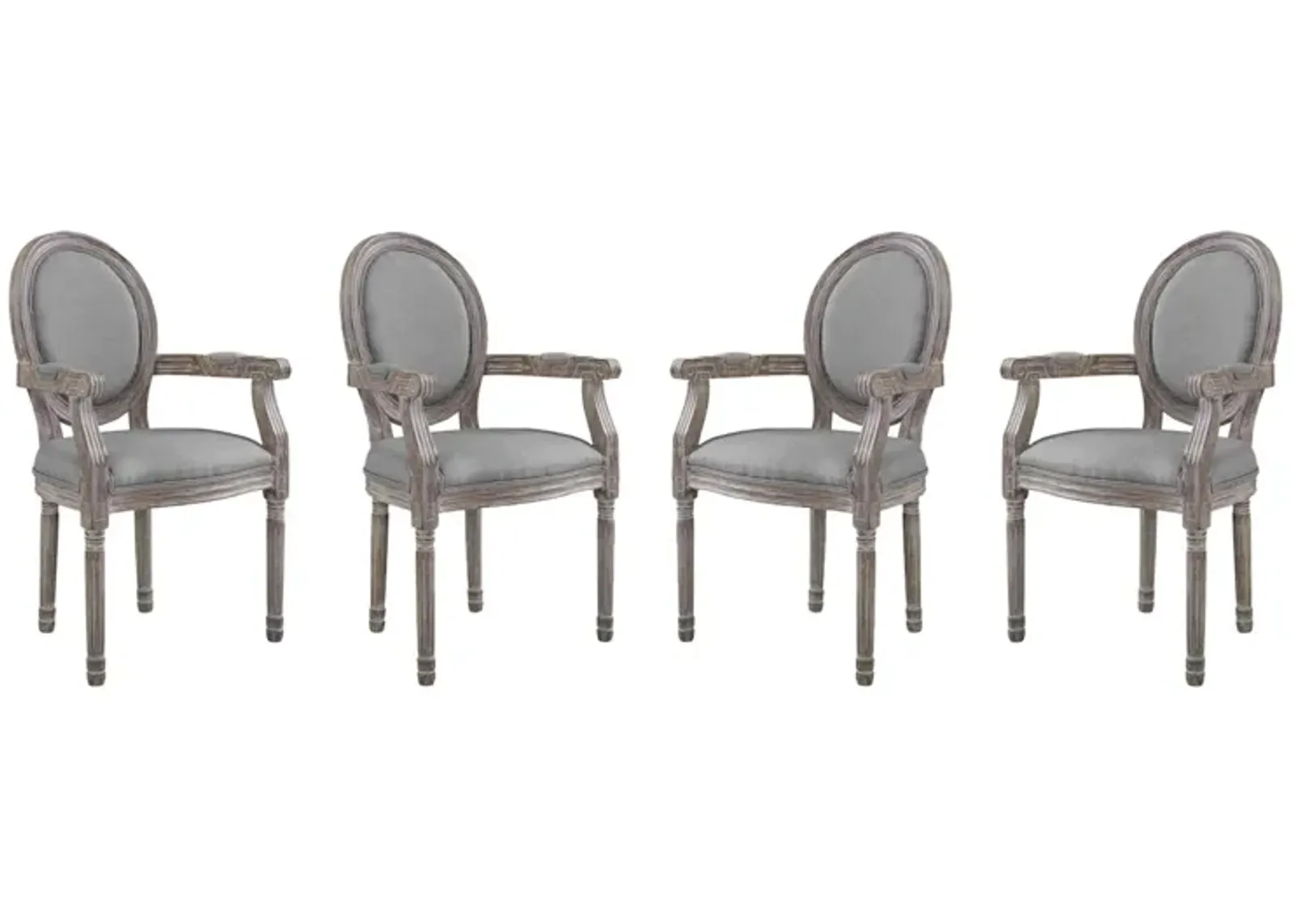 Emanate Dining Armchair Upholstered Fabric Set of 4