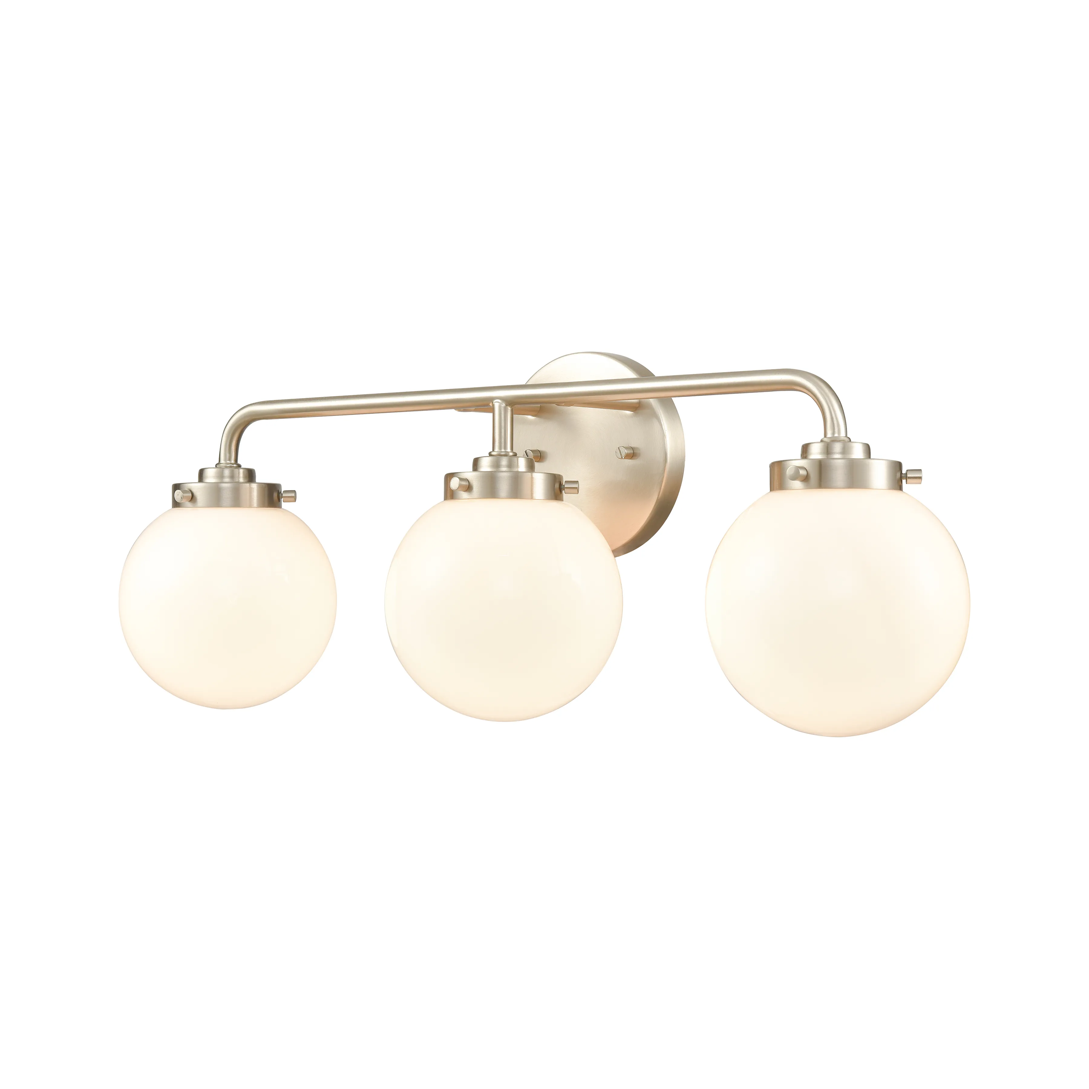 Fairbanks 22.75'' Wide 3-Light Vanity Light - Brushed Nickel and Opal