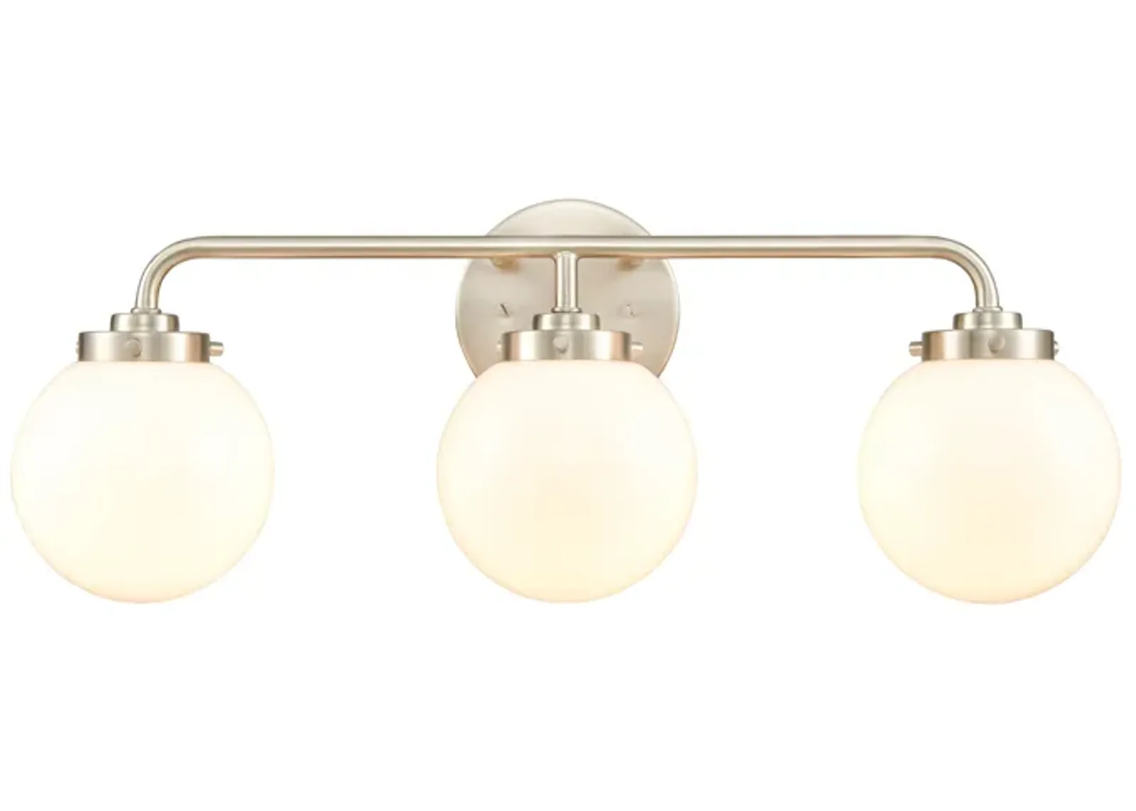 Fairbanks 22.75'' Wide 3-Light Vanity Light - Brushed Nickel and Opal