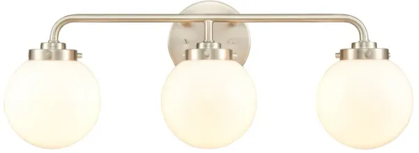 Fairbanks 22.75'' Wide 3-Light Vanity Light - Brushed Nickel and Opal