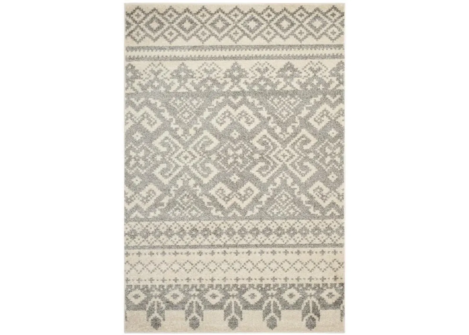 Adirondack Contemporary Ivory / Silver 2'-6" X 4' Powerloomed Rug