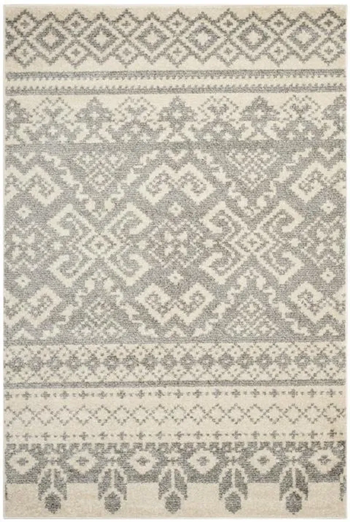 Adirondack Contemporary Ivory / Silver 2'-6" X 4' Powerloomed Rug