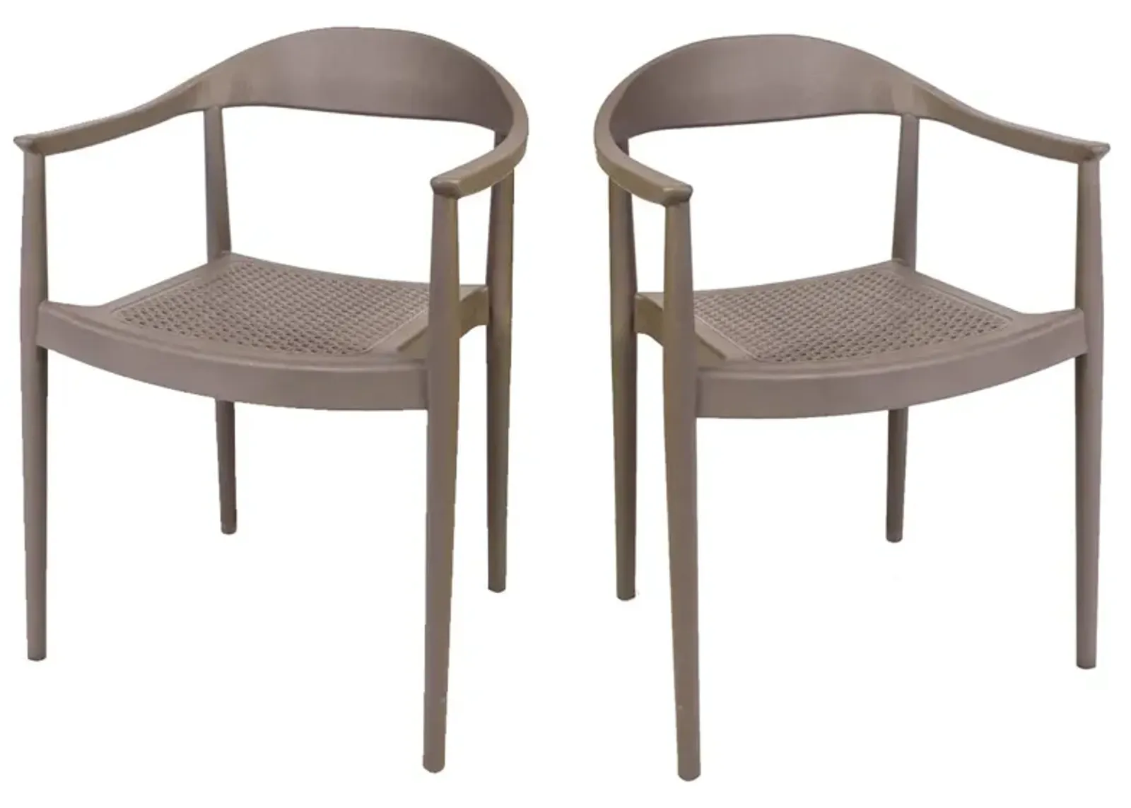 Kennedy Set of 4 Stackable Armchair-Cappuccino