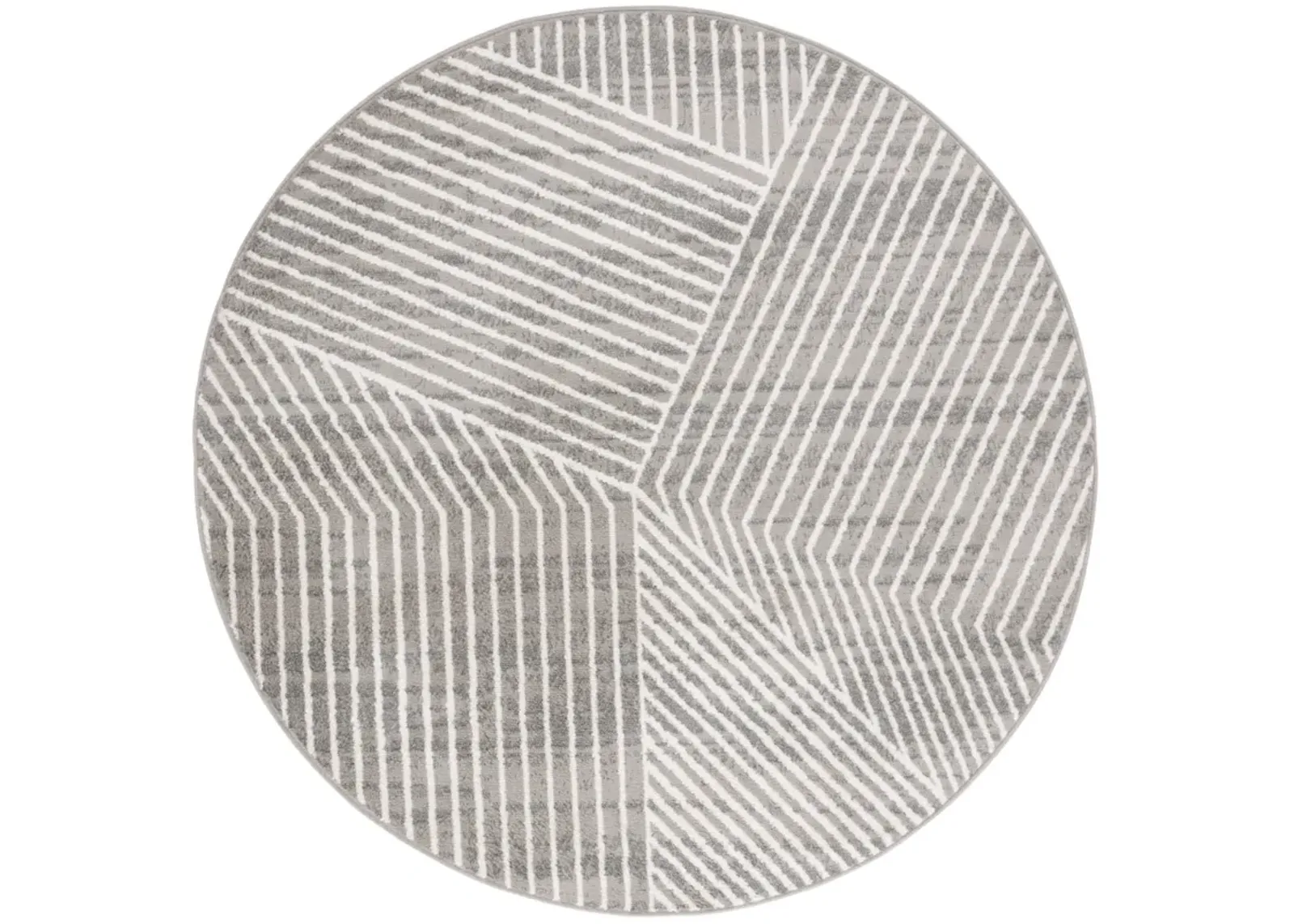 PYRAMID 241 GREY  6'-7' x 6'-7' Round Round Rug