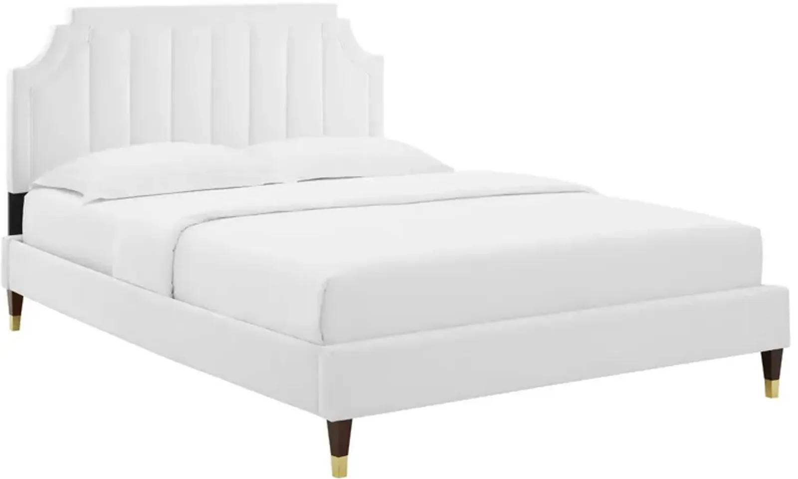 Sienna Performance Velvet Queen Platform Bed