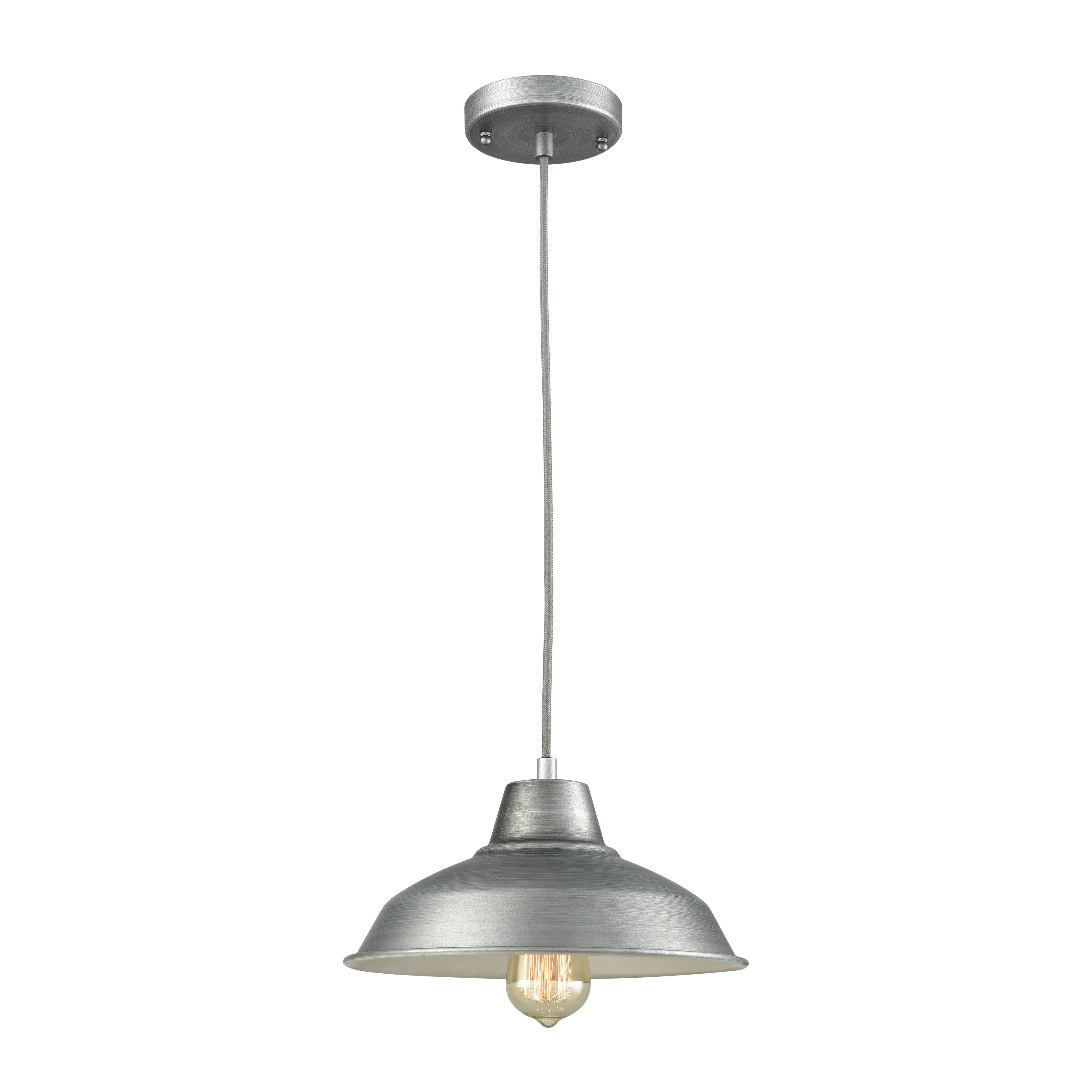 Classic Loft 11" Wide 1-Light Mini Pendant - Weathered Zinc