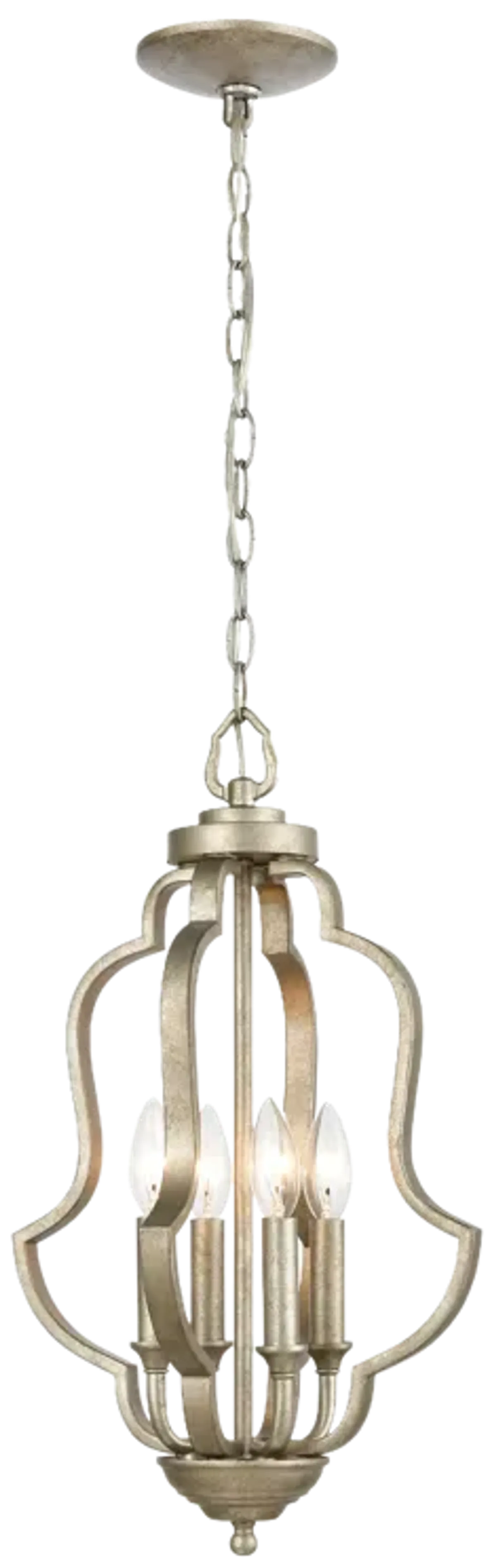 Lanesboro 12" Wide 4-Light Pendant - Dusted Silver