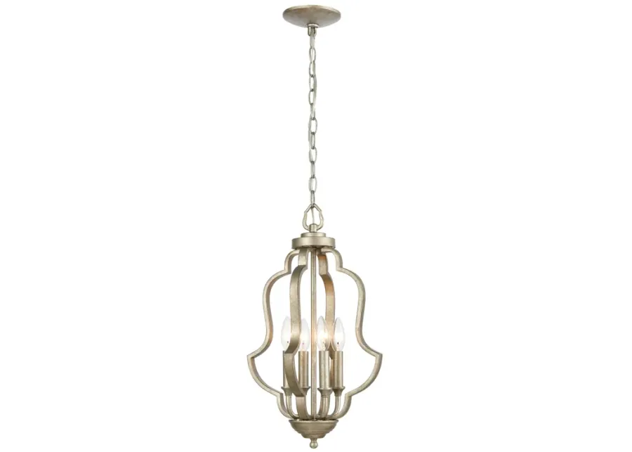 Lanesboro 12" Wide 4-Light Pendant - Dusted Silver