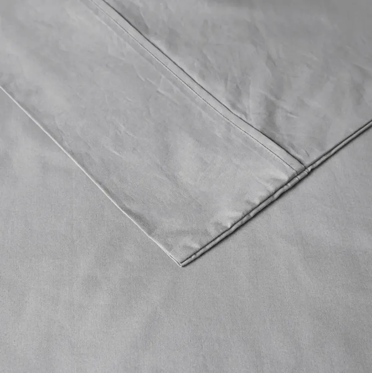 Madison Park Peached Percale Grey 200 Thread Count Relaxed Cotton Percale Sheet Set