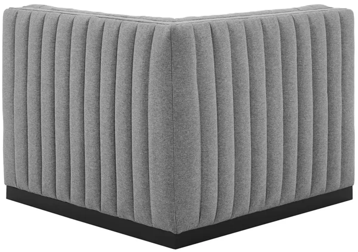 Conjure Channel Tufted Upholstered Fabric Left Corner Chair