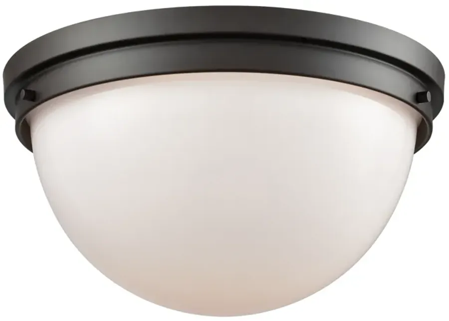 Beckett 14" Wide 2-Light Flush Mount - Oil Rubbed Bronze