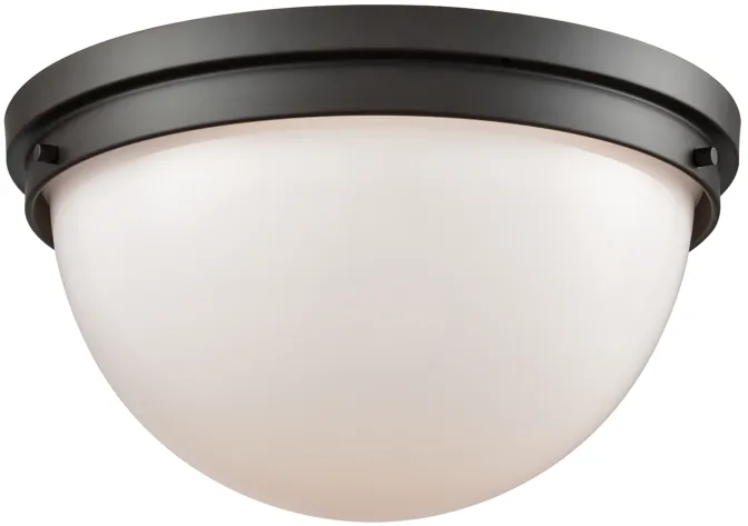 Beckett 14" Wide 2-Light Flush Mount - Oil Rubbed Bronze