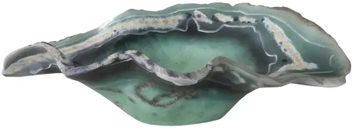 Cast Onyx Fluorite Bowl, Faux Finish, Small