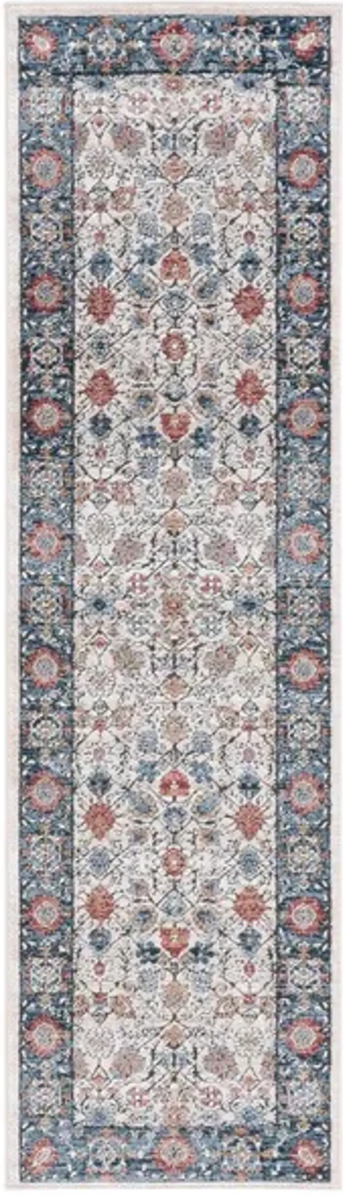 ROSEWOOD 106 Blue 2'-3' X 8' Runner Rug