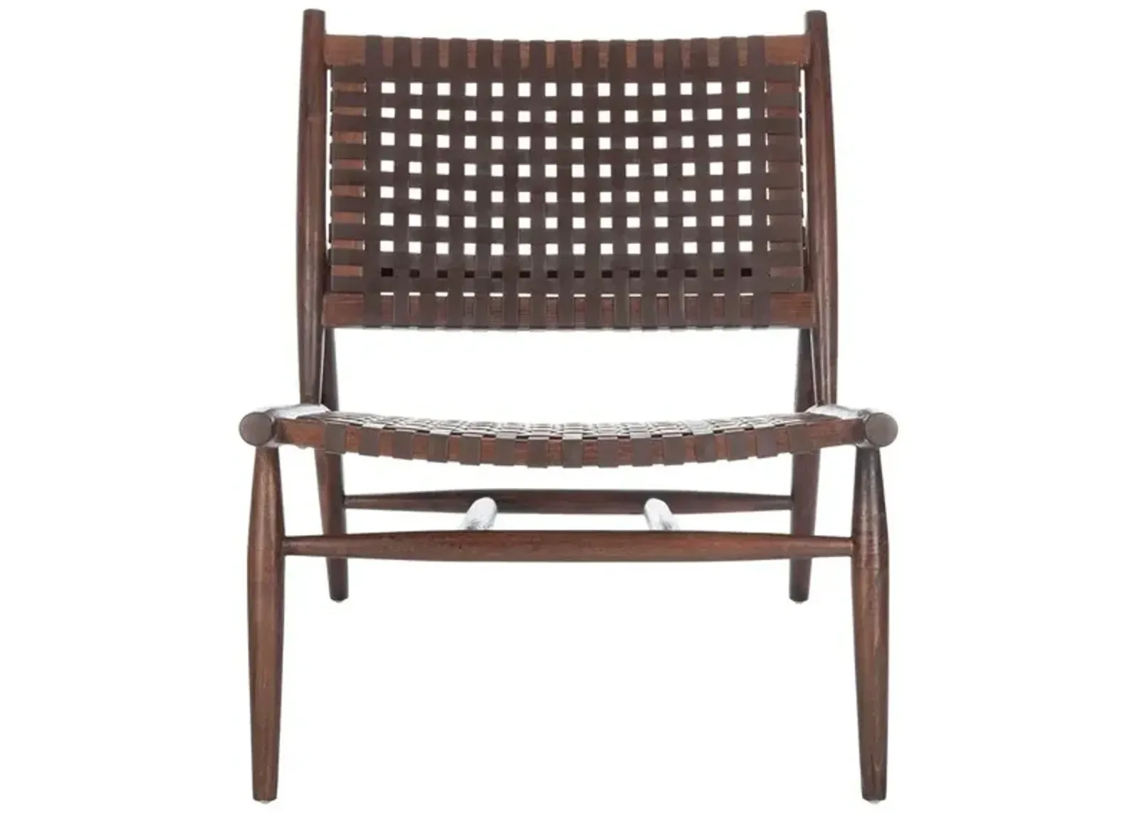 SOLEIL LEATHER WOVEN ACCENT CHAIR