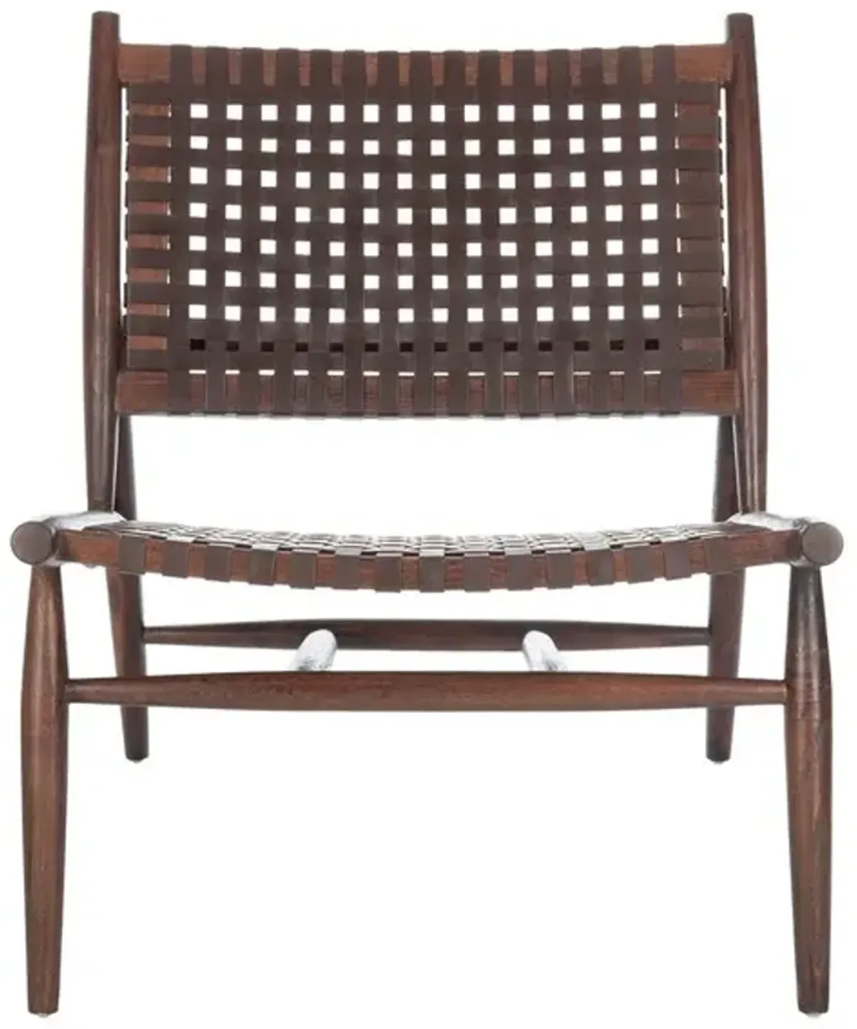 SOLEIL LEATHER WOVEN ACCENT CHAIR