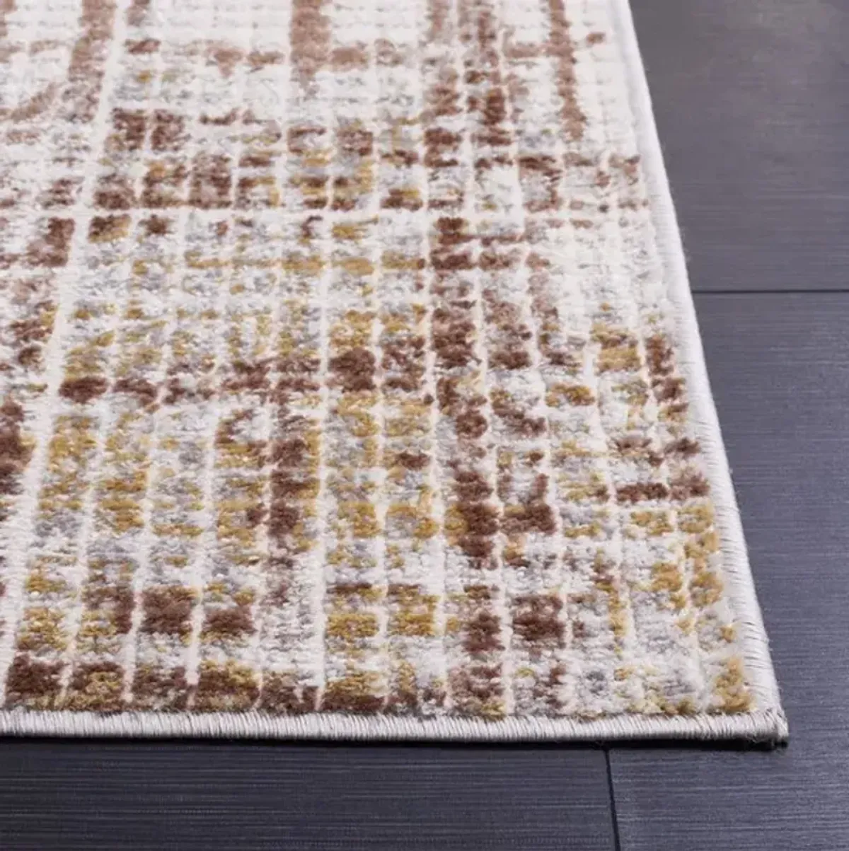 PALMA 340 Brown 2'-2' X 9' Runner Rug