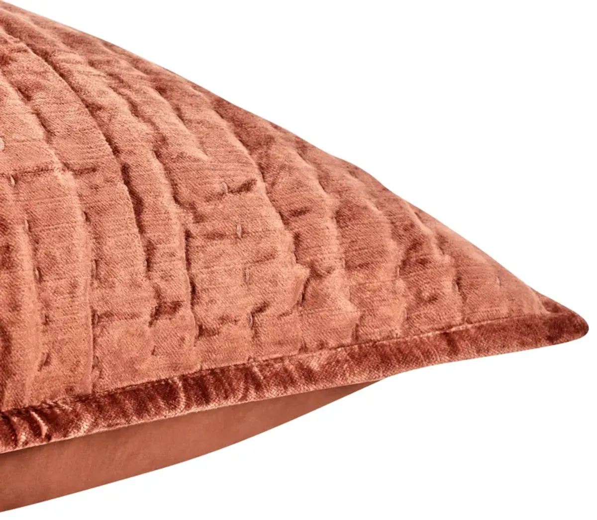 Dimitry 100% Rayon Velvet Terra Cotta Sham