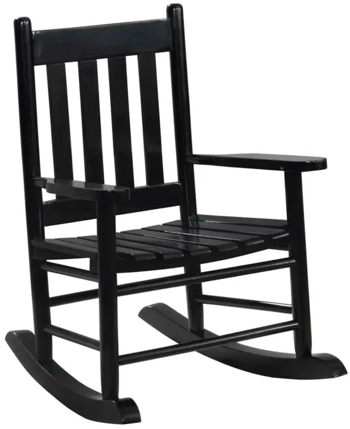 Annie Slat Back Youth Rocking Chair Black