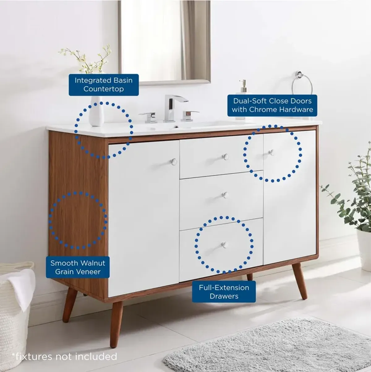 Transmit 48" Single Sink Bathroom Vanity