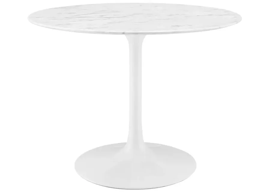 Lippa 40" Round Artificial Marble Dining Table