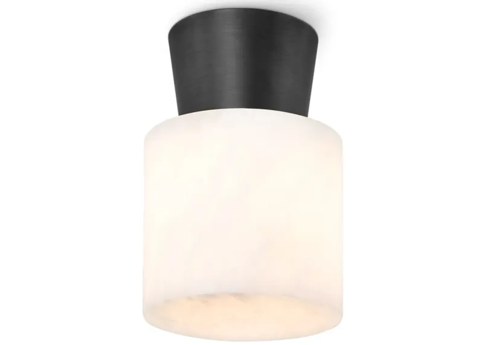 Hazel Alabaster Oil Rubbed Bronze Flush Mount