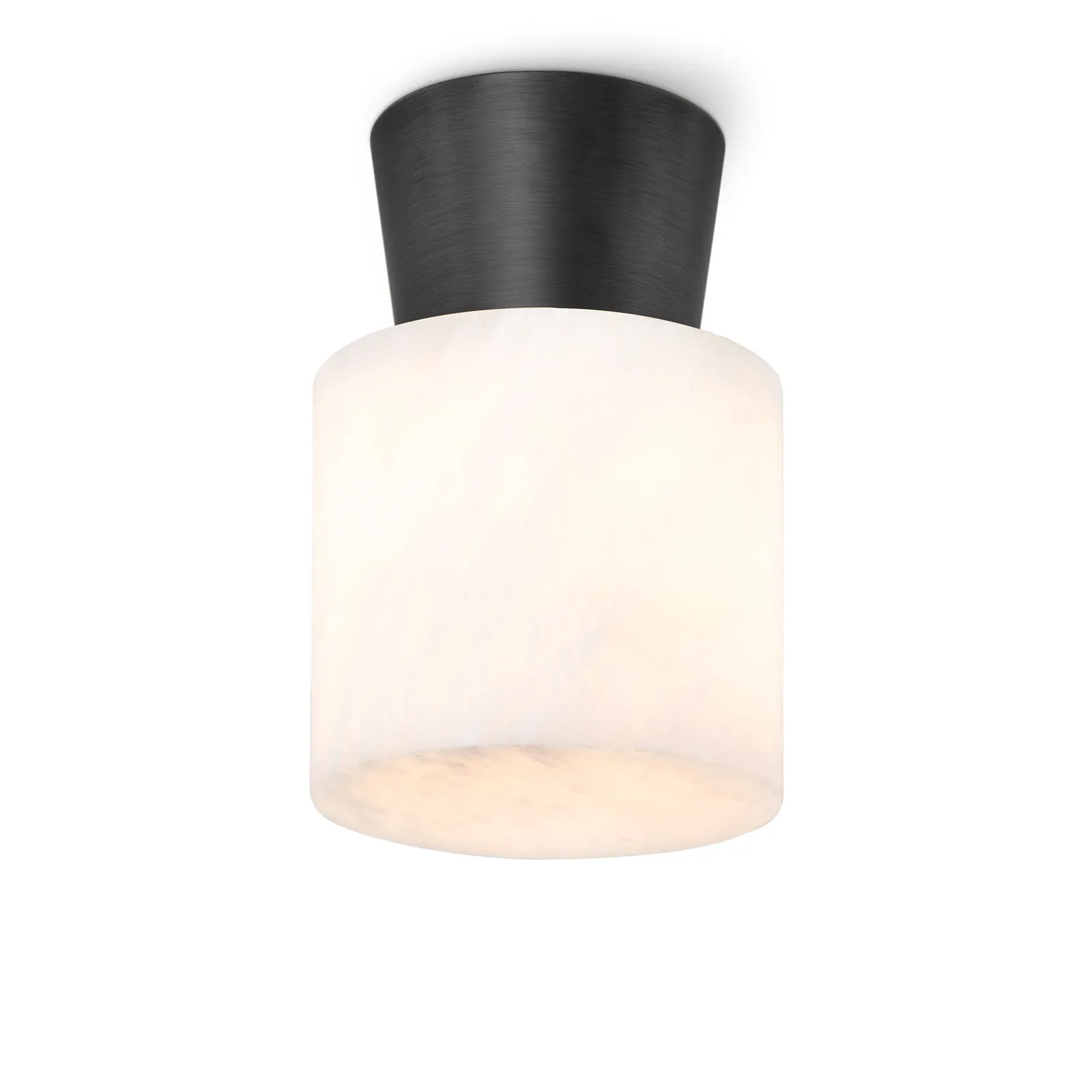 Hazel Alabaster Oil Rubbed Bronze Flush Mount