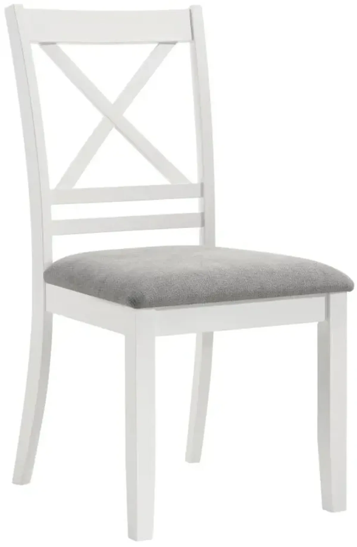 Hollis Cross Back Wood Dining Side Chair White (Set of 2)