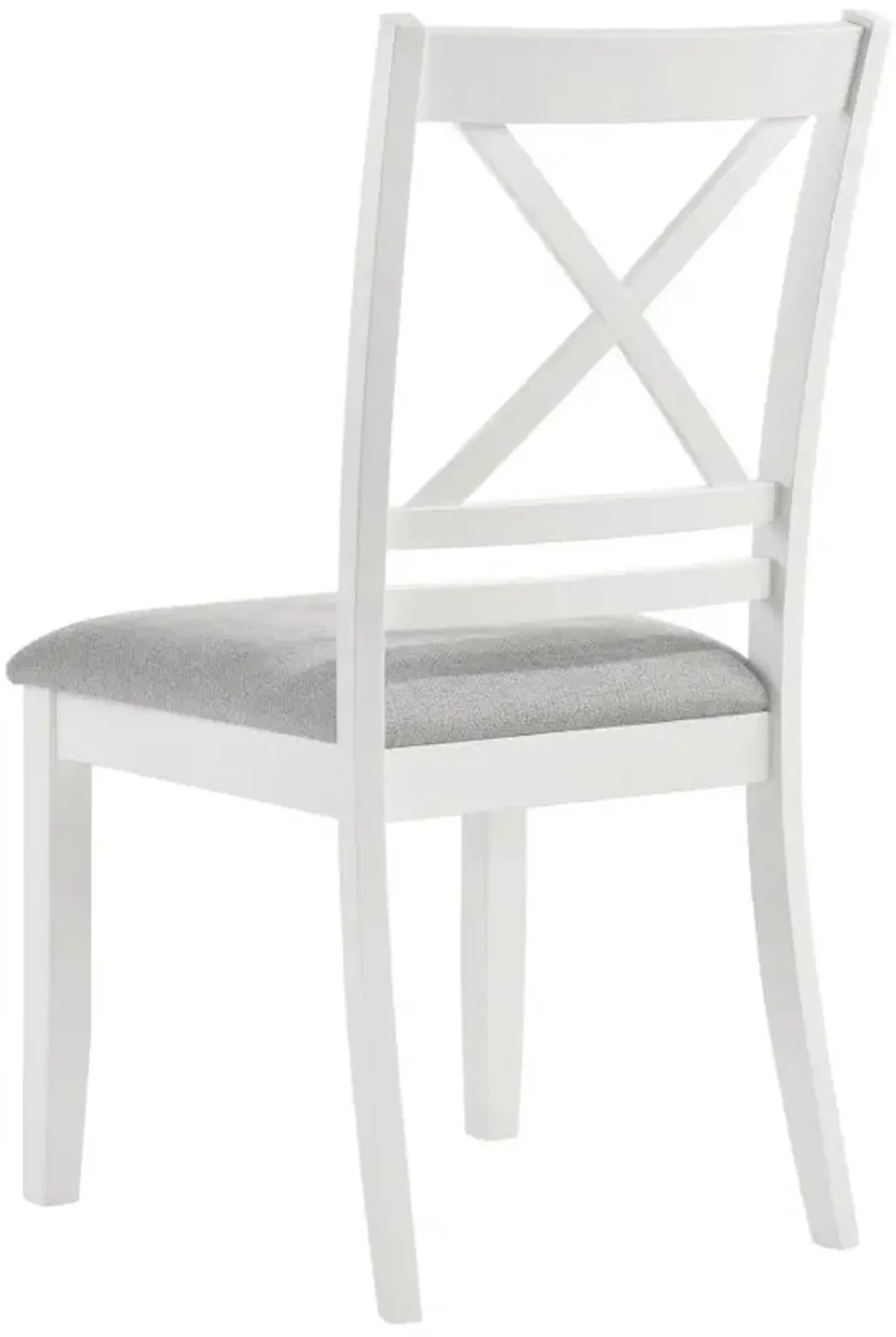 Hollis Cross Back Wood Dining Side Chair White (Set of 2)