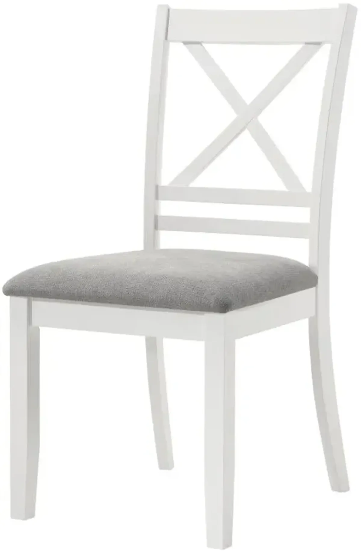 Hollis Cross Back Wood Dining Side Chair White (Set of 2)