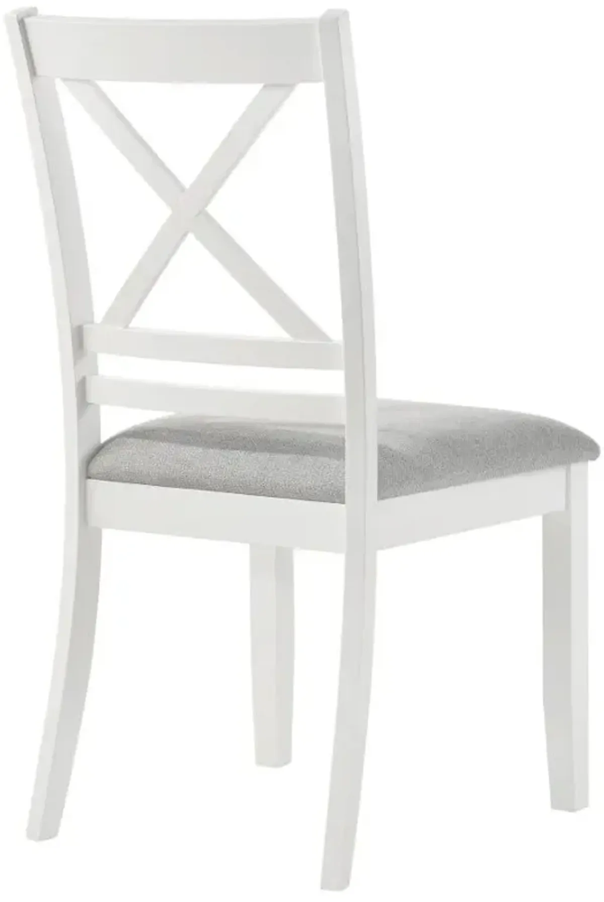 Hollis Cross Back Wood Dining Side Chair White (Set of 2)