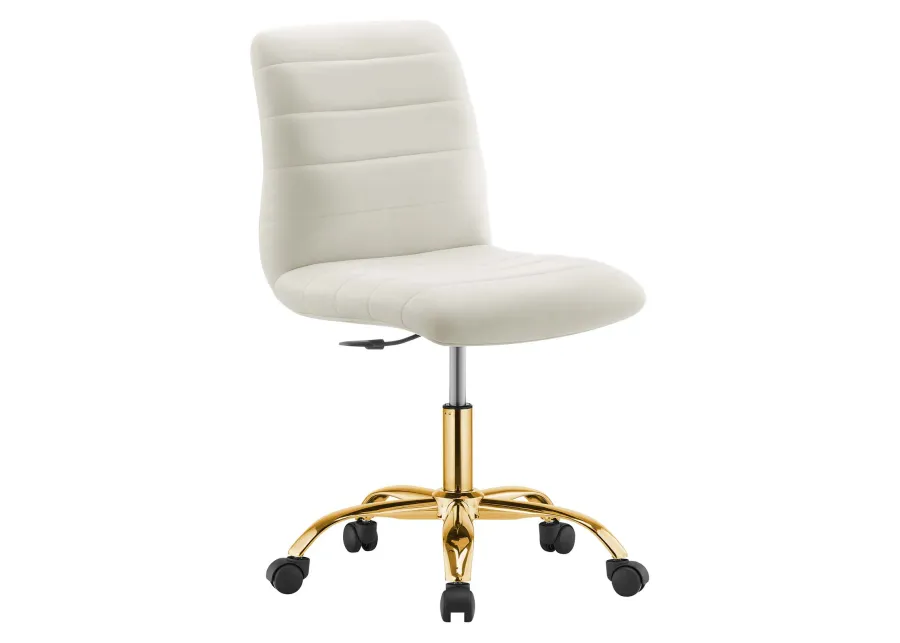 Ripple Armless Performance Velvet Office Chair