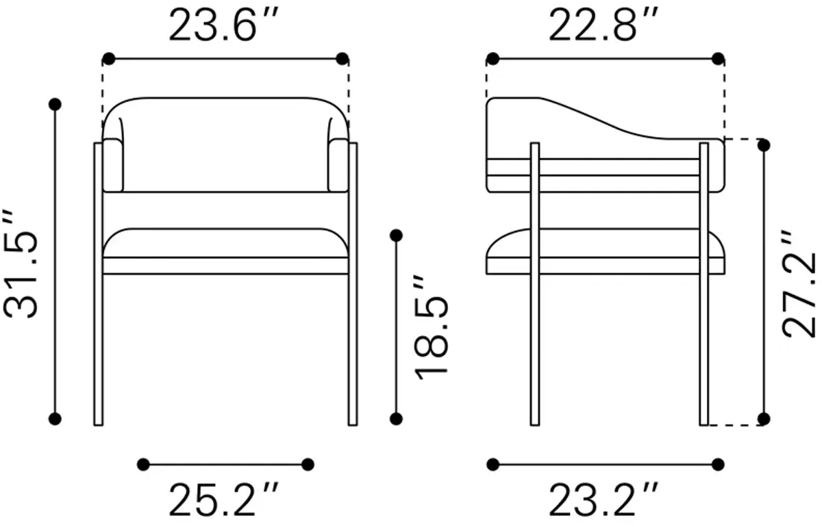 Zadar Dining Chair Misty Gray