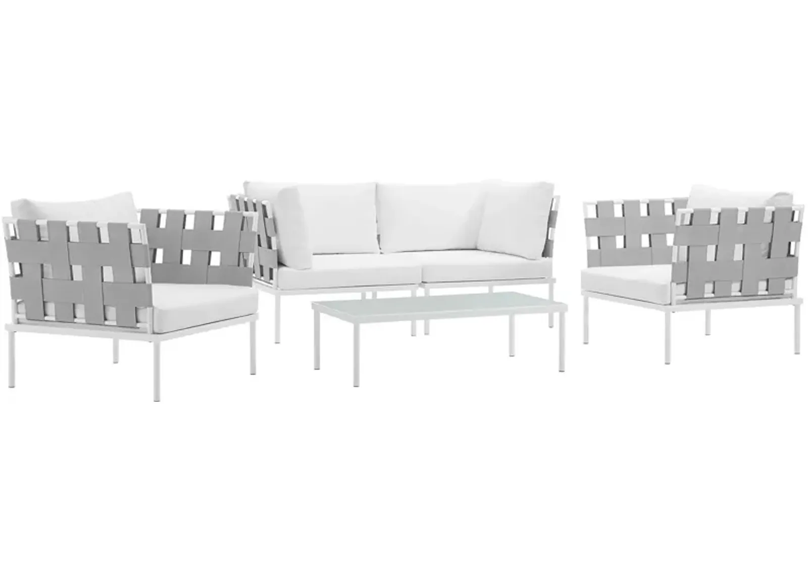 Harmony 5  Piece Outdoor Patio Aluminum Sectional Sofa Set