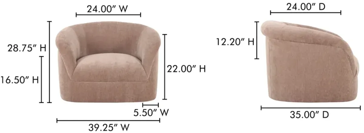 Thora Lounge Chair Blush